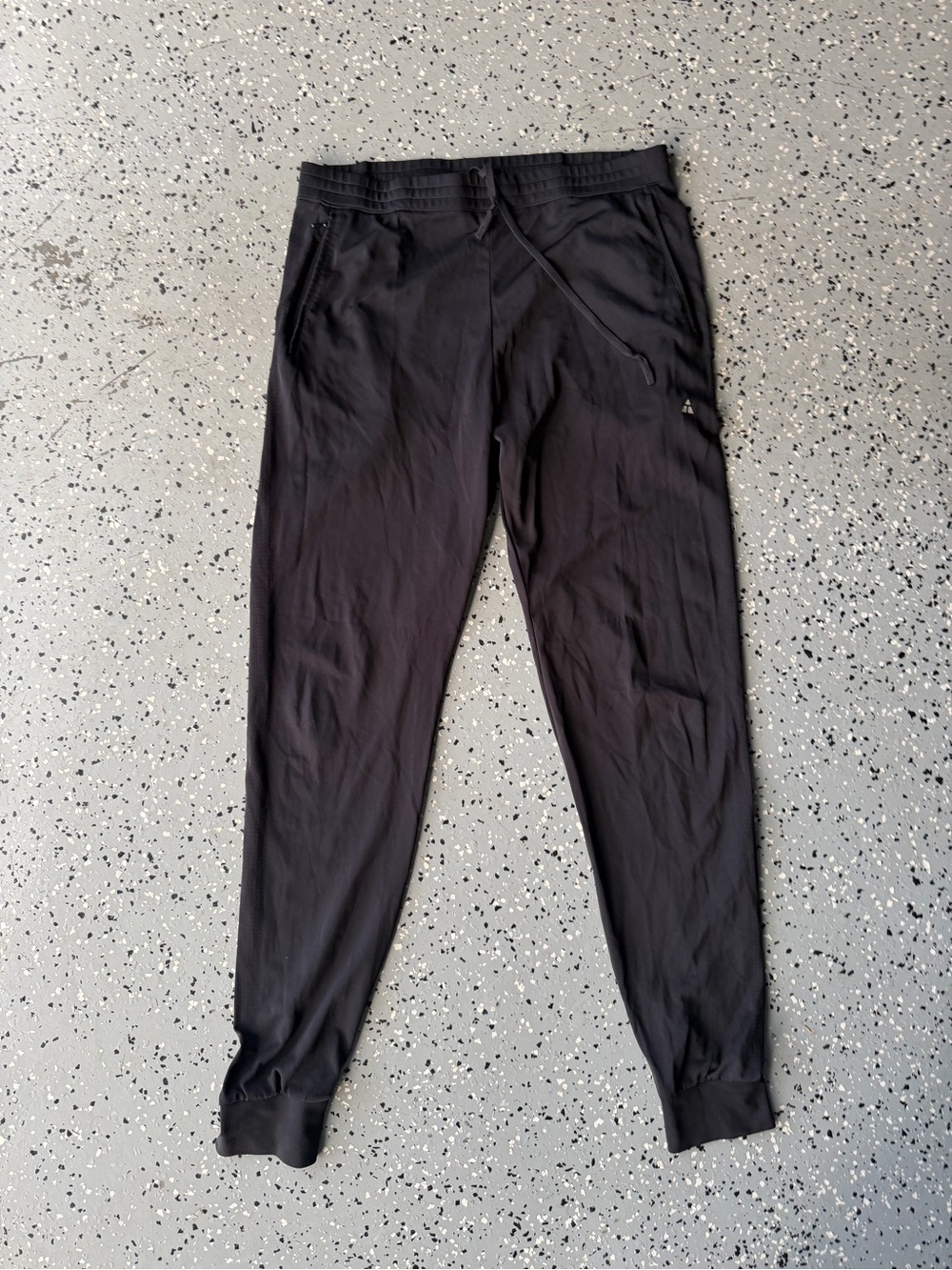 Men's Black Athletic Joggers with Drawstring Waist